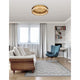 Fiore LED Deckenlampe in Antik-Gold, runde Form, an der Decke montiert, modernes Wohnzimmer