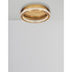 Fiore LED Deckenlampe in Antik-Gold mit ovalem Design und integrierten LED-Leuchtbändern, Ansicht von unten