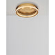 Fiore LED Deckenlampe in Antik-Gold mit rundem Design und integrierten LED-Leuchten, Aufsicht