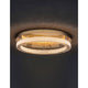 Fiore LED Deckenlampe in Antik-Gold, runde Form mit strukturiertem Glas, warmweißes Licht, Deckenansicht