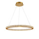 Fiore LED Hängelampe Ø 80cm in Antik Gold, schwebender Ring mit warmem Licht, elegantes Design.