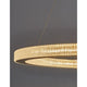 Fiore LED Hängelampe Ø 80cm in Antik Gold mit elegantem, schwebendem Design und warmem Licht.