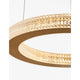 Fiore LED Hängeleuchte Antik-Gold mit modernem Design und elegantem, goldenem Rahmen.