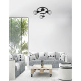 Fiumicino ceiling spot 3-flame black