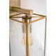 Flavio Wandleuchte Laterne Messing, Klar mit Glas und edlem Design, ideal für stilvolle Innenräume.