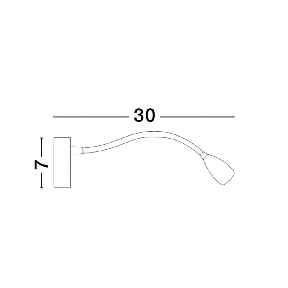 Métal de lampe de lecture à LED flexible