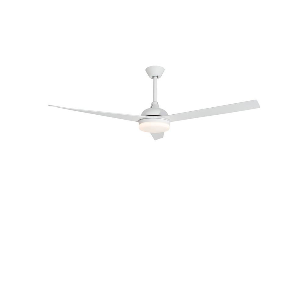 Flow LED Steel Fan Matt White