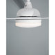 Flow LED Stahl-Ventilator in Matt Weiß mit integrierter Beleuchtung für modernes Wohndesign.