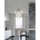 Fontana Deckenlampe K9 Kristall im eleganten Wohnzimmer mit modernem Design.