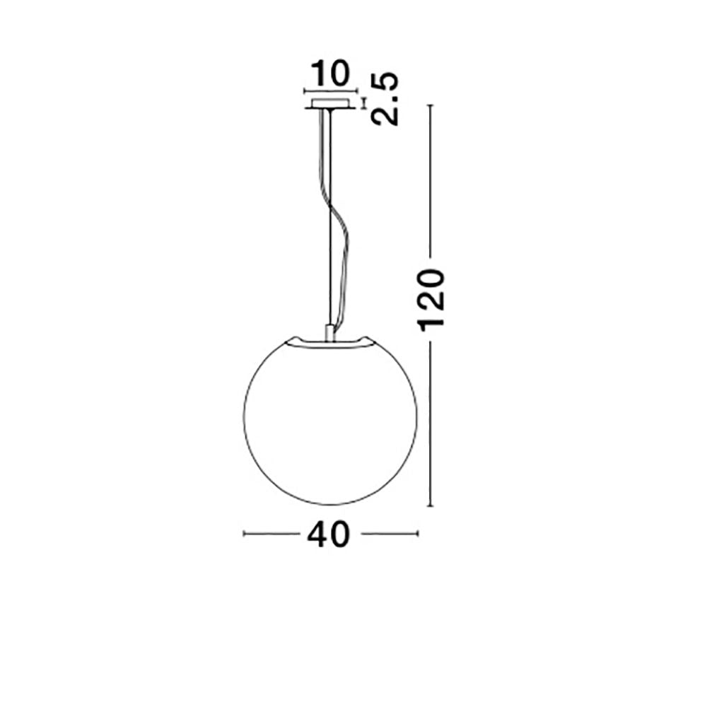 Verre de lampe suspendue à balle glacée