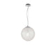 Frozen Kugel Pendellampe Glas in elegantem Design mit Chrom- und Klarglas-Finish, ideal für Räume.