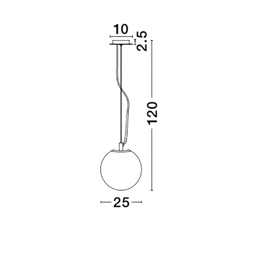 Verre de lampe suspendue à balle glacée