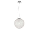 Frozen Kugel Pendellampe Glas mit elegantem Design in Aluminium, Chrom- und Klarglas-Finish.