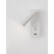 Fuse LED Wandlampe mit USB - moderne Wandleuchte aus lackiertem Aluminium mit warmweißem Licht.