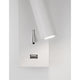 Fuse LED Wandlampe mit USB in minimalistischer Ausführung mit verstellbarem Strahler und USB-Anschluss.