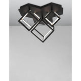 Moderne Gabbia LED Deckenleuchte in elegantem Schwarz mit Würfelform für stilvolle Innenräume.