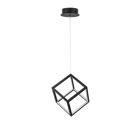 Gabbia LED Pendellampe Würfel 25cm³, moderne goldene Hängelampe aus Aluminium und Silikon