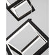 Gabbia LED Hängelampe 3 Würfel, moderne Pendelleuchte mit Aluminium- und Silikon-Design in Schwarz.