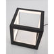 Gabbia LED Würfel Tischlampe mit modernem, rechteckigem Design in schwarz und edlem, integriertem Licht.