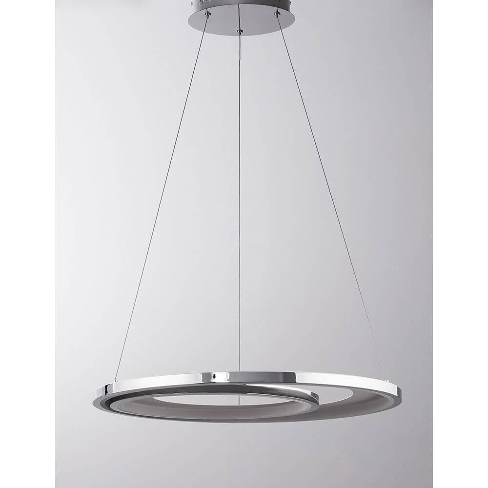 Moderne Galaxy LED Hängelampe Ø 62cm aus Aluminium, minimalistische Deckenleuchte mit integriertem LED.