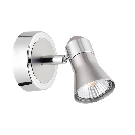 Galeria Wandstrahler aus Metall mit Chrom- und Satin-Nickel-Finish, verstellbarer Bett-Wandleuchte