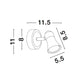 Galeria Wandstrahler Metall-Wandleuchte im Industriedesign mit Maßen (11.5x8.5x5.5 cm) und verstellbarem Strahler, Chrom/Satin-Nickel