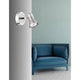 Galeria Wandstrahler Chrom Wandleuchte im Industriedesign, verstellbarer Spot, ideal für Schlafzimmer