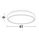 Abmessungen der Gap LED Deckenlampe: Durchmesser 41 cm, Höhe 6 cm, modernes Design.