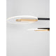 Genti LED Hängelampe Schwarz, Gold mit eleganten, runden Schirmen und modernem Design aus Aluminium.