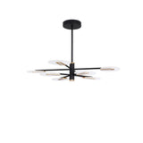 Genti LED Hängeleuchte in Gold und Klar, modernes Design, ideal für Wohnzimmer oder Esstisch.