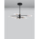 Genti LED Hängeleuchte Gold, Klar mit modernem Design und elegantem Look im Wohnzimmer.