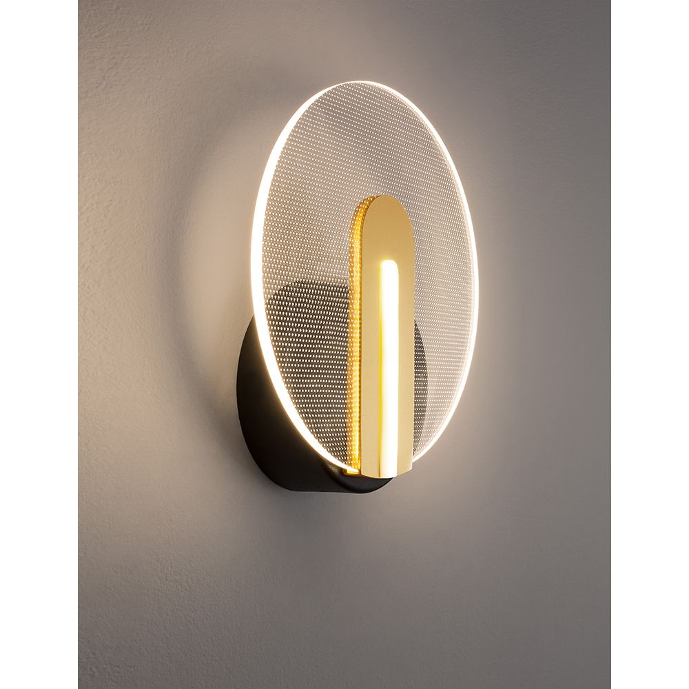 Genti LED acrylic wall light Ø 20cm clear