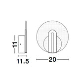 Genti LED acrylic wall light Ø 20cm clear