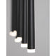 Giono LED Pendelleuchte in Schwarz mit modernen Designs und gleichmäßiger Lichtverteilung.