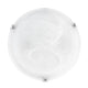 Giorno Deckenlampe Ø 30cm Glas Chrom - weiße Alabasterglas-Deckenleuchte mit Chromhalterung, weiches diffuses Licht für Wohnzimmer oder Schlafzimmer