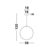 Girdino LED Acryl-Hängeleuchte Weiß  Nova Luce   