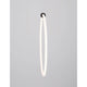 Girdino LED Runde Hängelampe Ø 59,5cm in modernem minimalistischem Design aus schwarzem Acryl und Aluminium.
