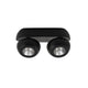 Gon LED Deckenspot 2-flammig Metall in Schwarz mit zwei runden Spots auf modernem Design.