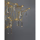 Goro LED Kristall Hängelampe Gold mit elegantem Design und Kristallprismen für angenehme Lichtverteilung.