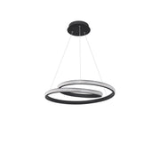 Grania LED Hängelampe Sandig-Schwarz moderne Deckenleuchte mit elegantem Design in Schwarz und Aluminium.