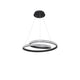 Grania LED Hängelampe Sandig-Schwarz moderne Deckenleuchte mit elegantem Design in Schwarz und Aluminium.
