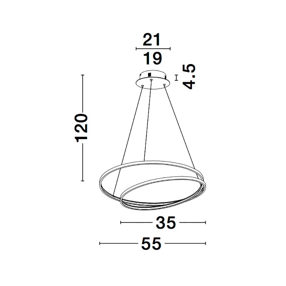 Grania LED Hängeleuchte Matt-Gold  Nova Luce   