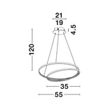 Grania LED Hängeleuchte Matt-Gold  Nova Luce   