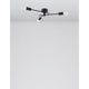 Granso Deckenlampe 3-flammig Metall in modernem Design aus matt schwarzem Metall, dreiflügelig mit E27-Fassungen.