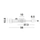 Granso Deckenlampe 3-flammig Metall - technische Zeichnung mit Abmessungen und Design-Details.