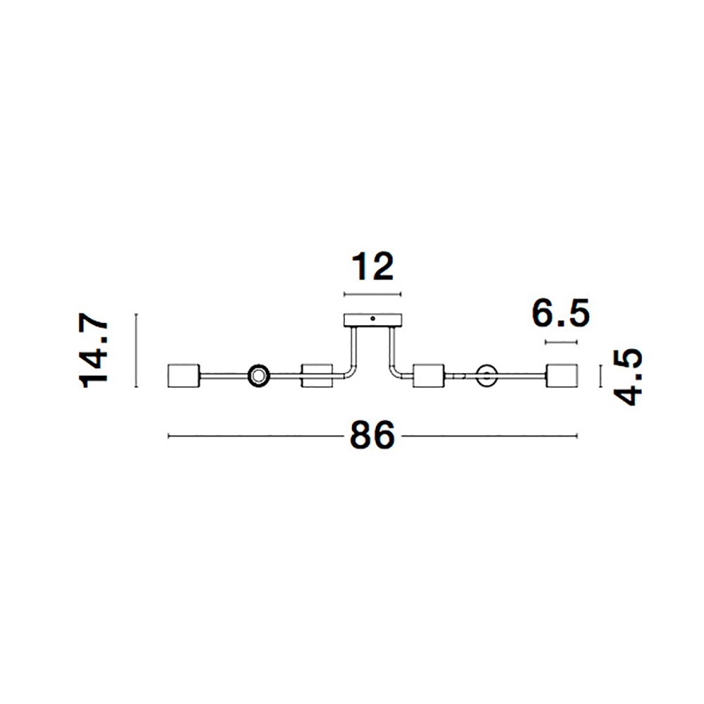 Granso Deckenleuchte 6-flg. Schwarz