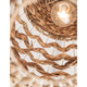 Nova Luce Griffin pendant lamp Ø 40cm made of dried water hyacinth, natural tone, detail view of the woven structure