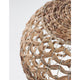 Nova Luce Griffin pendant lamp 40cm made of dried water hyacinth, close-up of the textured woven design