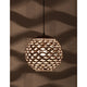 Nova Luce Griffin pendant lamp, Ø 40cm, sphere made of dried water hyacinth, warm white lighting