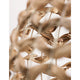 Lampada a sospensione Nova Luce Griffin in giacinto d’acqua essiccato in beige naturale, diametro 50,5cm, dettaglio